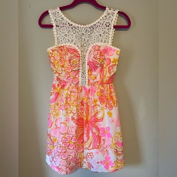 EUC Lily Pulitzer Crochet top, sleeveless dress! Size 00 - Picture 3 of 9